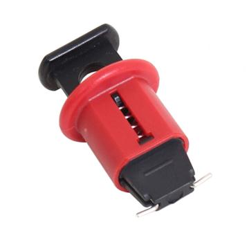 安赛瑞 微型断路器锁，37015 针脚向外 标准型 尼龙材质 红色 售卖规格：1个