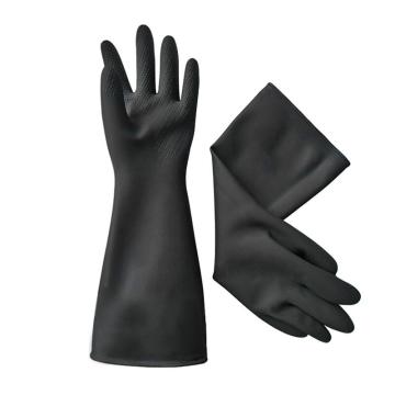 威蝶 乳胶防化手套，60A-1 中厚，黑色，60cm 售卖规格：1副