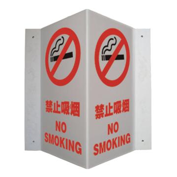 安赛瑞 V型标识-禁止吸烟，自发光板材，400mm高×200mm宽，39052 售卖规格：1个
