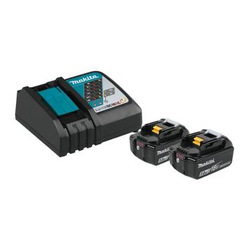 牧田/makita 18V充电式5.0A.h锂电池两电一充套装，198593-0，电池BL1850B*2+DC18RC*1 售卖规格：1套