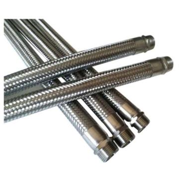莫龙机械304不锈钢金属软管，DN25 L=2000mm，1.6Mpa，软管两端为外丝(BSPT)英制锥管螺纹连接