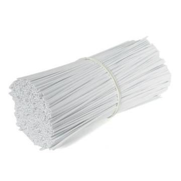 安赛瑞 包塑铁丝捆扎线 PVC铁扎丝 电镀锌铁丝扎线 包塑铁线 铁芯扎带 白扁 长30cm（1000根装）
