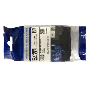 Blive 标签机色带，PET，6mm×8m，蓝底黑字，BL-511 售卖规格：1卷