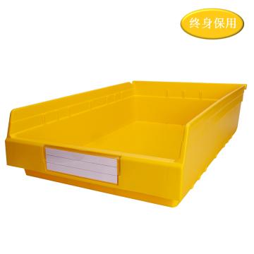 Raxwell 精益零件盒 物料盒，外尺寸規格D*W*H(mm)：600×400×150，全新料，黃色，單位：個