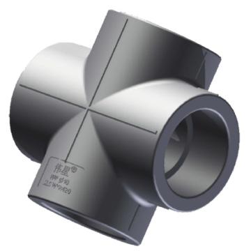 伟星 WXR灰色系列PP-R热熔接头，dn50，3个/包，整包起订 等径四通 售卖规格：3个/包