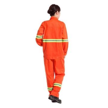 西域推荐 工作服，橘色工作服，带反光条，165 售卖规格：1套