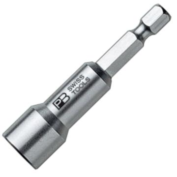 PB SWISS TOOLS E6.3带磁套筒螺母批头，PB E6.200/8 M 8*60mm 售卖规格：1个
