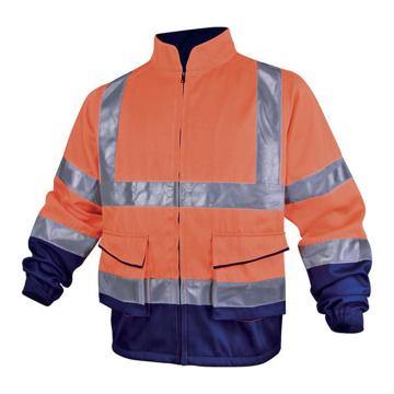 代尔塔/DELTAPLUS 荧光夹克，404012-OM-S PHPA2 橙色+藏青色 售卖规格：1件