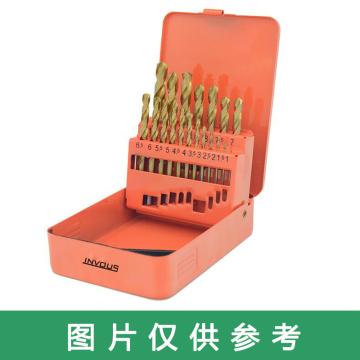 INVOUS 麻花钻组套，IS781-82604 24件套、TIN高速钢镀钛、1-10.5mm 售卖规格：1套