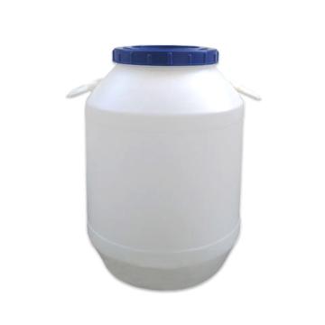 安赛瑞 圆形塑料化工桶 50L（1个装）,白色,带盖，24647 售卖规格：1个