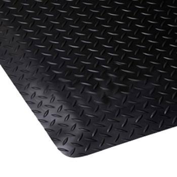 力九和 抗疲劳地垫，经济型地板纹抗疲劳地垫，黑色1.0M*0.7M*12mm