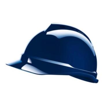 梅思安MSA 安全帽，10172480，V-Gard ABS豪华型安全帽 蓝 华电白色logo，NO.三位数字30顶起