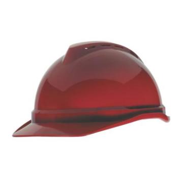 梅思安MSA 安全帽，10172479，V-Gard ABS豪华型安全帽 红 华电彩色logo，NO.三位数字30顶起