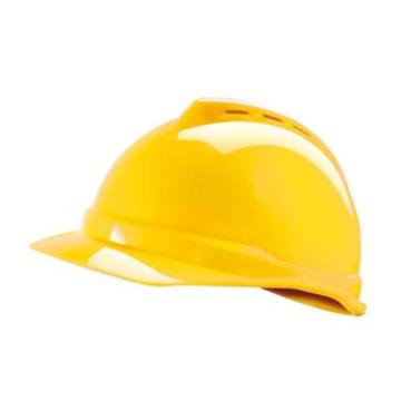 梅思安MSA 安全帽，10172477，ABS豪华型安全帽 黄 超爱戴，华电彩色logo，NO.三位数字（30顶起）