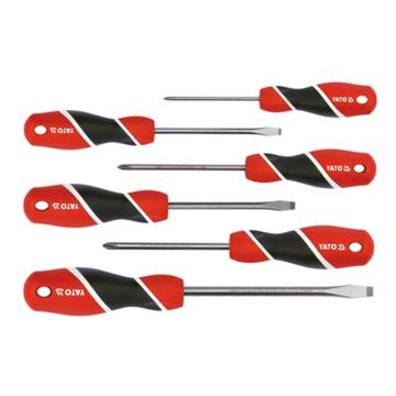 易尔拓/YATO 三色柄螺丝批组套，YT-25965 售卖规格：1套