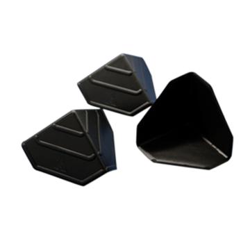 安赛瑞 三面塑料护角包角，23565 黑色，尺寸：75×75×75mm 售卖规格：200个/包