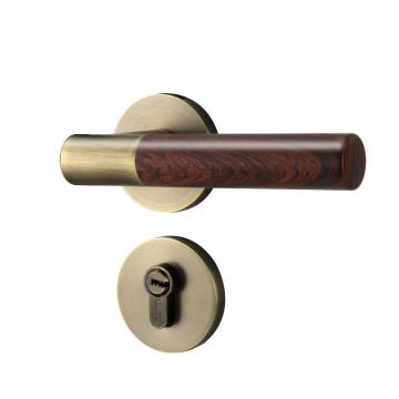 固特 分体门锁，5895， 静音锁体，中心距离58，青古+木纹 售卖规格：1套