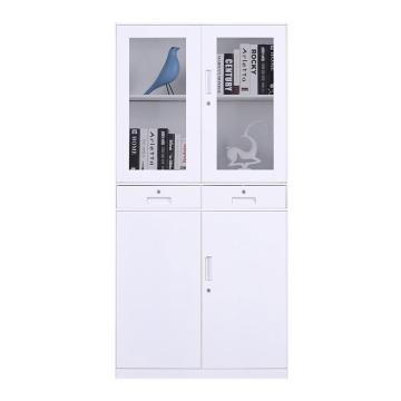 臻远 中二斗文件柜，HFCA0008 办公柜拆装窄边柜 纯白色加厚款 900*400*1850mm 售卖规格：1台