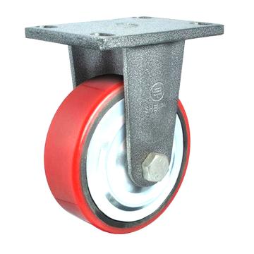 申牌 6寸平底固定铁芯聚氨酯轮（平），35B06-0130 载重（kg）:580 售卖规格：1个