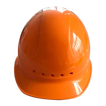 禄华 ABS 顶部前凸形安全帽，橙色，WX-A3 ，华电定制（同系列30顶起印）