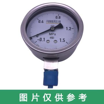 西域推荐 不锈钢膜盒压力表YE-100BF 0-25KPA 1/2螺纹 径向