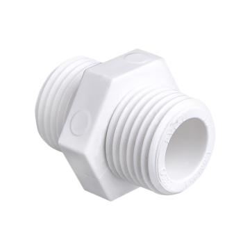 联塑 双头外螺纹直接头(PVC-U给水配件)，dn1/2＂ 白色 售卖规格：1只