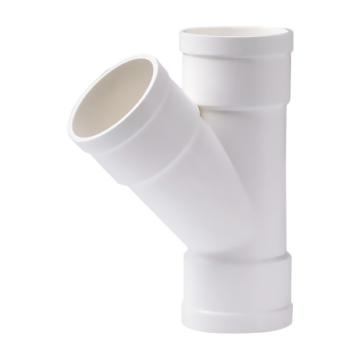 联塑 45°异径斜三通PVC-U排水配件，dn200×110 白色 售卖规格：8只/包