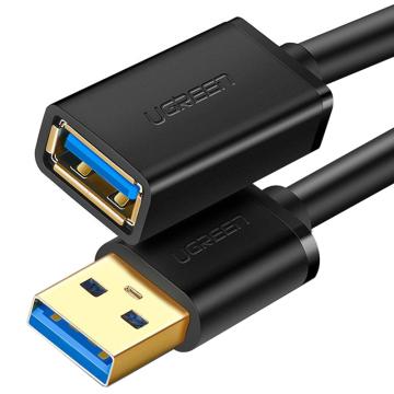 绿联 数据线， US129（10373）USB3.0延长线 A公对A母镀金头 黑色 2米