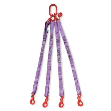 多来劲/doleco 四腿圆形吊装带组合索具，0544 6304 01 6.3T×1m（总长）80级眼形自锁安全吊钩 售卖规格：1套