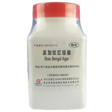 海博生物 孟加拉红琼脂（颗粒），HBKP0237-2 250g，用于食品中霉菌及酵母菌总数测定 售卖规格：250克/瓶