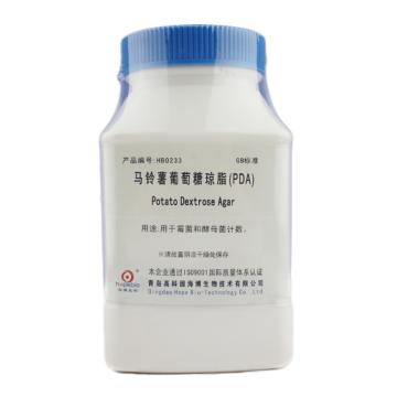 海博生物 马铃薯葡萄糖琼脂（PDA），HB0233 250g，用于霉菌，酵母菌计数（GB/SN标准） 售卖规格：250克/瓶