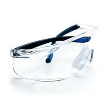 S300A透明镜片 灰蓝镜框 耐刮擦防雾眼镜，300110
