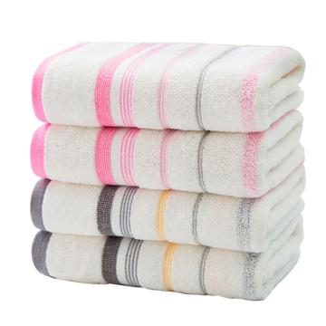 洁丽雅/GRACE 纯棉强吸水舒适面巾毛巾2条装，6410 72×34cm 92g 红色+灰色 售卖规格：1盒