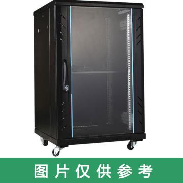 图腾 22U标准网络机柜，G26022，1200mm*1000mm*600mm，玻璃门，黑色