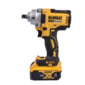 得伟/Dewalt 锂电充电式无刷冲击扳手，DCF894M2 ，1/2"，447Nm，20V，4.0Ah两电一充 售卖规格：1台