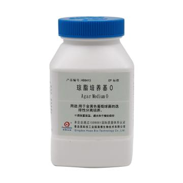 海博生物 琼脂培养基O，HB8413 250g，每瓶需配套添加5盒HB4116-1亚碲酸盐卵黄增菌液使用 售卖规格：250克/瓶