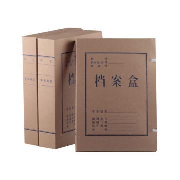 史泰博 牛皮纸档案盒，1100004739 牛皮纸色 A4/4CM（5个/封） 售卖规格：1封