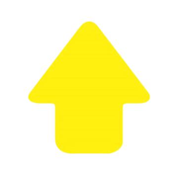 安赛瑞 5S管理地贴-箭头，黄色，76×70mm，15755 售卖规格：10个/包