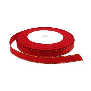 安赛瑞 金边丝带，25115 涤纶，红色金边（宽×长）：1cm×22m 售卖规格：5卷/包