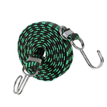 安赛瑞 加长款弹力绳捆绑绳，25082 3cm×4m，绿黑 售卖规格：1条