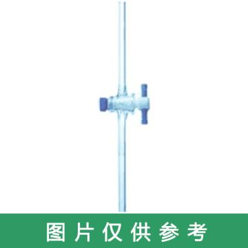 西斯贝瑞 四氟直孔节门，SLCG0115 塞孔径3#，直路管外径8MM 总长度22cm，PTFE活塞，高硼硅玻璃 售卖规格：10只/盒