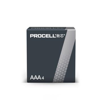 Procell致芯碱性电池，7号，AAA ，高性能，4粒/盒