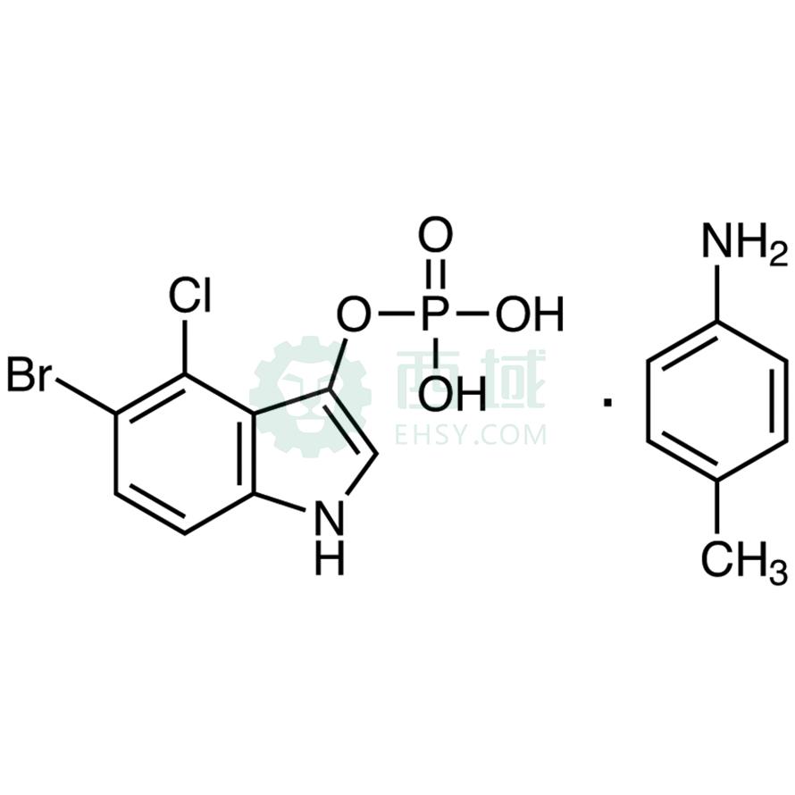 梯希爱/TCI 5-溴-4-氯-3-吲哚基磷酸酯对甲苯胺盐 [用于生化研究]，B1239-1G CAS:6578-06-9，98.0%，1G 售卖规格：1瓶