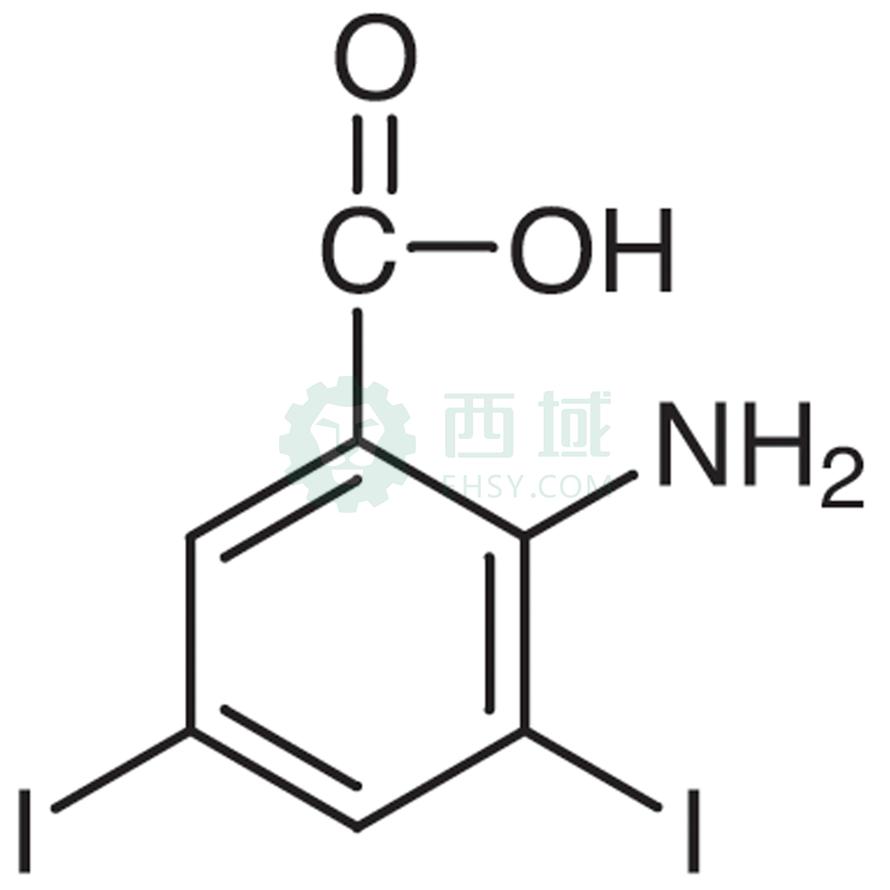 梯希爱/TCI 2-氨基-3,5-二碘苯甲酸，D1611-5G CAS:609-86-9，98.0%，5G 售卖规格：1瓶
