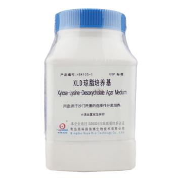 海博生物 XLD琼脂培养基(USP)(Xylose-Lysine-Desoxycholate Agar)，HB4105-1 250g/瓶 售卖规格：1瓶