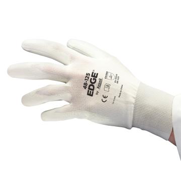 安思尔/Ansell PU涂层手套，48-125-9 弹性针织袖口，白色衬里，白色涂层 售卖规格：1付