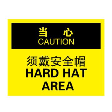安赛瑞 OSHA当心标识-须戴安全帽，ABS板，250×315mm，33152 售卖规格：1张