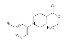 罗恩/Rhawn 1-(5-溴吡啶-3-基)哌啶-4-羧酸乙酯，R047108-50mg CAS:847406-13-7,97%,50mg/瓶 售卖规格：1瓶