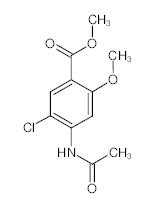 罗恩/Rhawn 5-氯-4-乙酰氨基-2-甲氧基苯甲酸甲酯，R042954-1g CAS:4093-31-6,98%,1g/瓶 售卖规格：1瓶