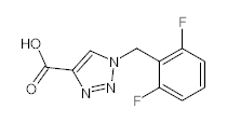 罗恩/Rhawn 1-[(2,6-二氟苯基)甲基]-1H-1,2,3-噻唑-4-羧酸，R038891-100mg CAS:166196-11-8,98%,100mg/瓶 售卖规格：1瓶